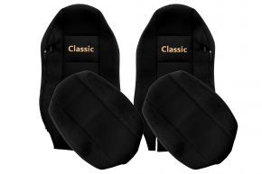 Coprisedili su misura CLASSIC per MAN TGX (01.2007-03.2020) - sedili normali (non ISRI) - neri