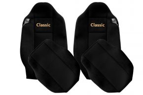Coprisedili su misura CLASSIC per RENAULT T (01.2014-04.2021) - poggiatesta integrati - neri