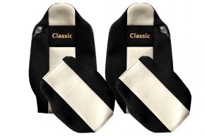 Coprisedili su misura CLASSIC per RENAULT T (01.2014-04.2021) - poggiatesta integrati - beige chiaro