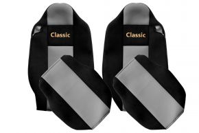 Coprisedili su misura CLASSIC per RENAULT T (01.2014-04.2021) - poggiatesta integrati - grigi