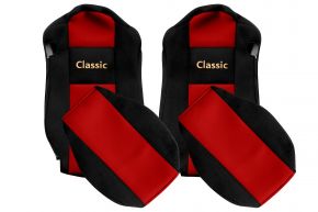 Coprisedili su misura CLASSIC per MERCEDES ACTROS MP 4 (01.2011-12.2018) - sedili standard - rossi