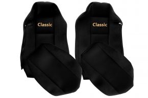 Coprisedili su misura CLASSIC per MAN TGX (01.2007-03.2020) - sedile conducente ISRI - neri
