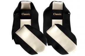 Coprisedili su misura CLASSIC per MAN TGX (01.2007-03.2020) - sedile conducente ISRI - beige chiaro