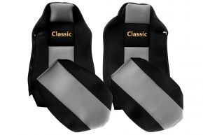Coprisedili su misura CLASSIC per MAN TGX (01.2007-03.2020) - sedile conducente ISRI - grigi