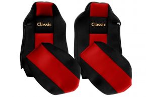 Coprisedili su misura CLASSIC per MAN TGX (01.2007-03.2020) - sedile conducente ISRI - rossi