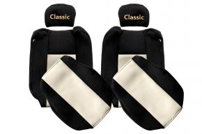 Coprisedili su misura CLASSIC per RENAULT T (01.2014-04.2021) - poggiatesta regolabili - beige chiaro