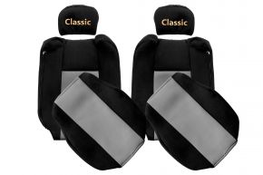 Coprisedili su misura CLASSIC per RENAULT T (01.2014-04.2021) - poggiatesta regolabili - grigi
