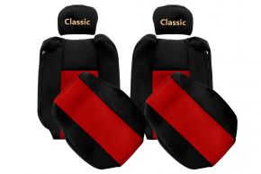 Coprisedili su misura CLASSIC per RENAULT T (01.2014-04.2021) - poggiatesta regolabili - rossi