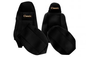 Coprisedili su misura CLASSIC per SCANIA R (01.2013-12.2016) - sedile conducente con microfono - neri