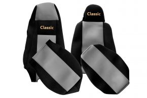 Coprisedili su misura CLASSIC per SCANIA R (01.2013-12.2016) - sedile conducente con microfono - grigi