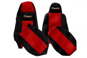 Coprisedili su misura CLASSIC per SCANIA R (01.2013-12.2016) - sedile conducente con microfono - rossi