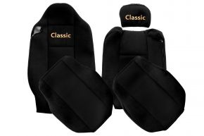 Coprisedili su misura CLASSIC per RENAULT T (01.2014-04.2021) - sedile passeggero senza braccioli - neri