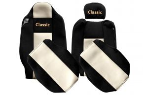 Coprisedili su misura CLASSIC per RENAULT T (01.2014-04.2021) - sedile passeggero senza braccioli - beige chiaro