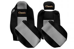 Coprisedili su misura CLASSIC per RENAULT T (01.2014-04.2021) - sedile passeggero senza braccioli - grigi