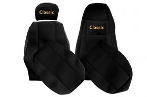 Coprisedili su misura CLASSIC per SCANIA R (01.2005-12.2016) - poggiatesta passeggero regolabile - neri