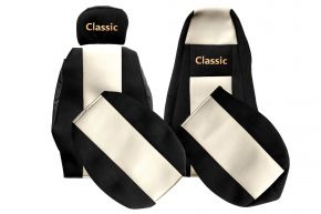 Coprisedili su misura CLASSIC per SCANIA R (01.2005-12.2016) - poggiatesta passeggero regolabile - beige chiaro