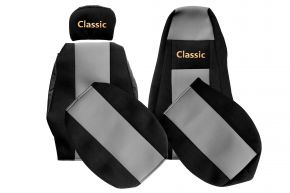 Coprisedili su misura CLASSIC per SCANIA R (01.2005-12.2016) - poggiatesta passeggero regolabile - grigi