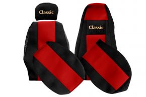 Coprisedili su misura CLASSIC per SCANIA R (01.2005-12.2016) - poggiatesta passeggero regolabile - rossi