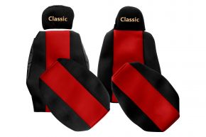 Coprisedili su misura CLASSIC per SCANIA R (01.2013-12.2016) - poggiatesta diversi - rossi