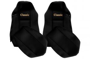 Coprisedili su misura CLASSIC per MAN TGX (01.2007-03.2020) - sedili ISRI uguali - neri
