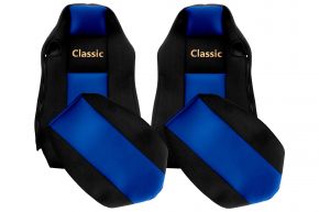 Coprisedili su misura CLASSIC per MAN TGX (01.2007-03.2020) - sedili ISRI uguali - blu