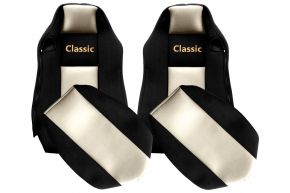 Coprisedili su misura CLASSIC per MAN TGX (01.2007-03.2020) - sedili ISRI uguali - beige chiaro