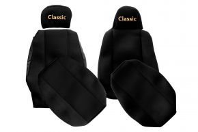 Coprisedili su misura CLASSIC per SCANIA S NEXTGEN (dal 01.2017) - sedile passeggero ribaltabile - neri