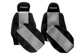 Coprisedili su misura CLASSIC per SCANIA S NEXTGEN (dal 01.2017) - sedile passeggero ribaltabile - grigi