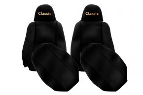 Coprisedili su misura CLASSIC per SCANIA G NEXTGEN (dal 01.2017) - poggiatesta stretti - neri