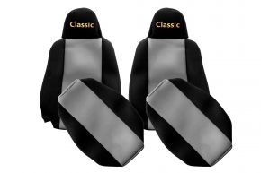 Coprisedili su misura CLASSIC per SCANIA G NEXTGEN (dal 01.2017) - poggiatesta stretti - grigi