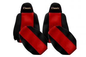 Coprisedili su misura CLASSIC per SCANIA G NEXTGEN (dal 01.2017) - poggiatesta stretti - rossi