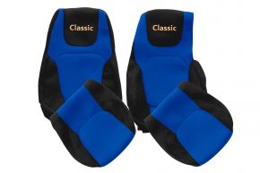 Coprisedili su misura CLASSIC per DAF XF NG (dal 10.2021) - sedile passeggero ribaltabile - blu