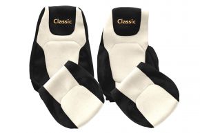 Coprisedili su misura CLASSIC per DAF XF NG (dal 10.2021) - sedile passeggero ribaltabile - beige chiaro