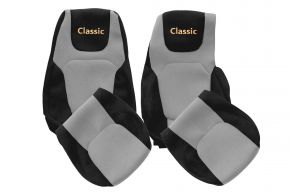 Coprisedili su misura CLASSIC per DAF XF NG (dal 10.2021) - sedile passeggero ribaltabile - grigi