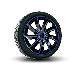 Copricerchi per AUDI 15", QUAD BICOLOR BLU 4 pz