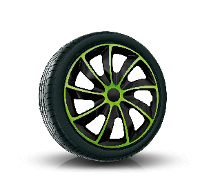 Copricerchi per MERCEDES 15", QUAD BICOLOR VERDE 4 pz