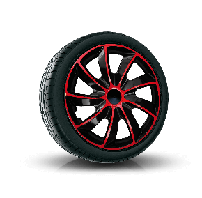 Copricerchi per MERCEDES 15", QUAD BICOLOR ROSSO 4 pz