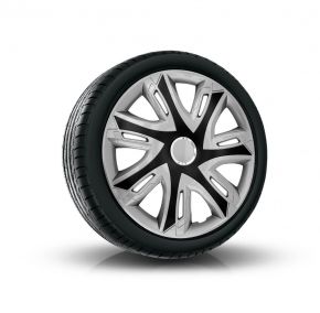 Copricerchi per AUDI 15", SUPERNOVA BICOLOR argento-nero  4pz