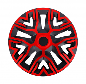 Copricerchi per OPEL 16", THE BEST rosso-nero, 4pz
