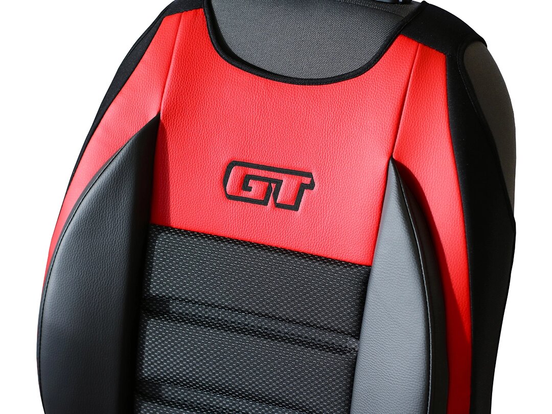 Dettaglio schienale GT Ergonomic in ecopelle e tessuto