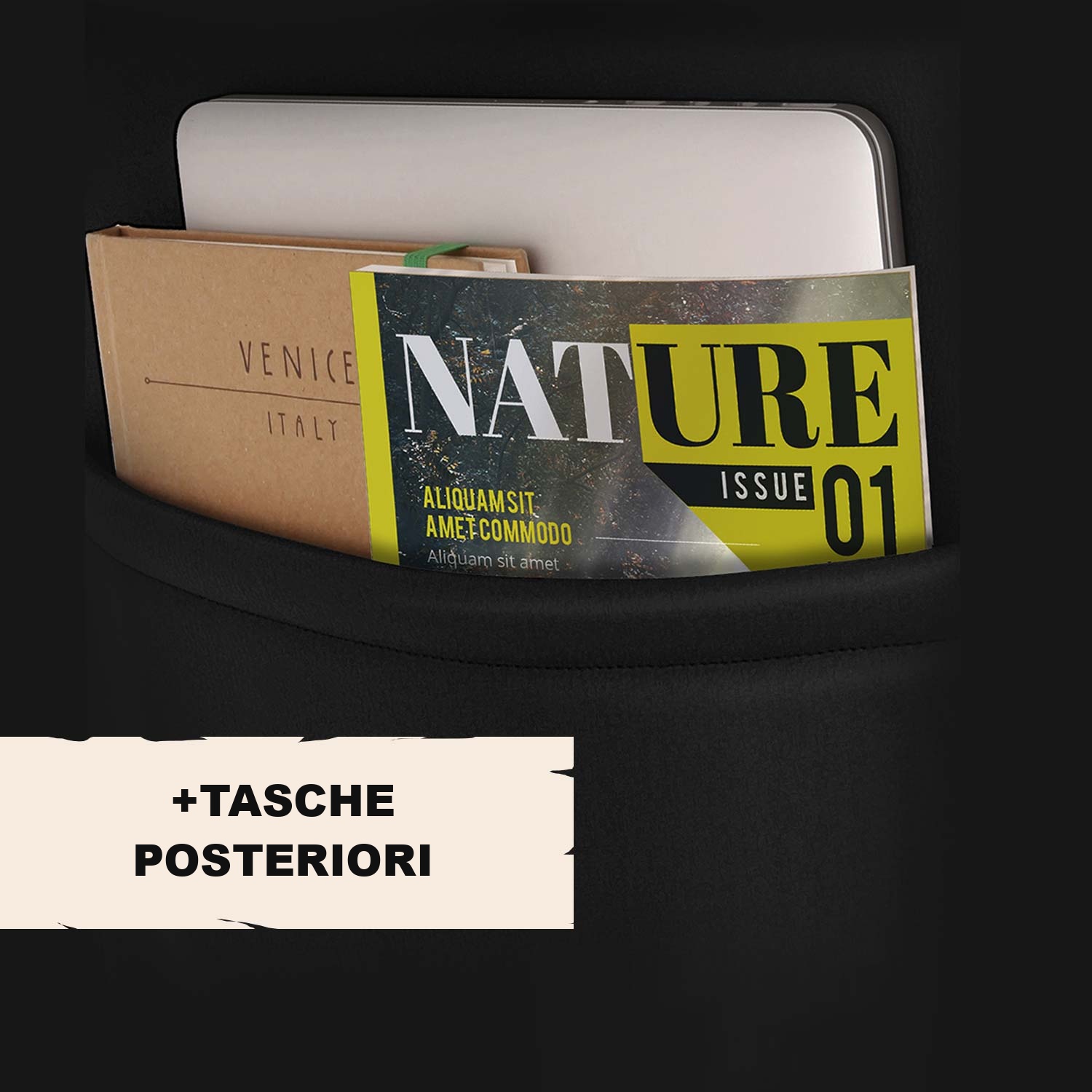 Tasche portaoggetti posteriori sui coprisedili Boston