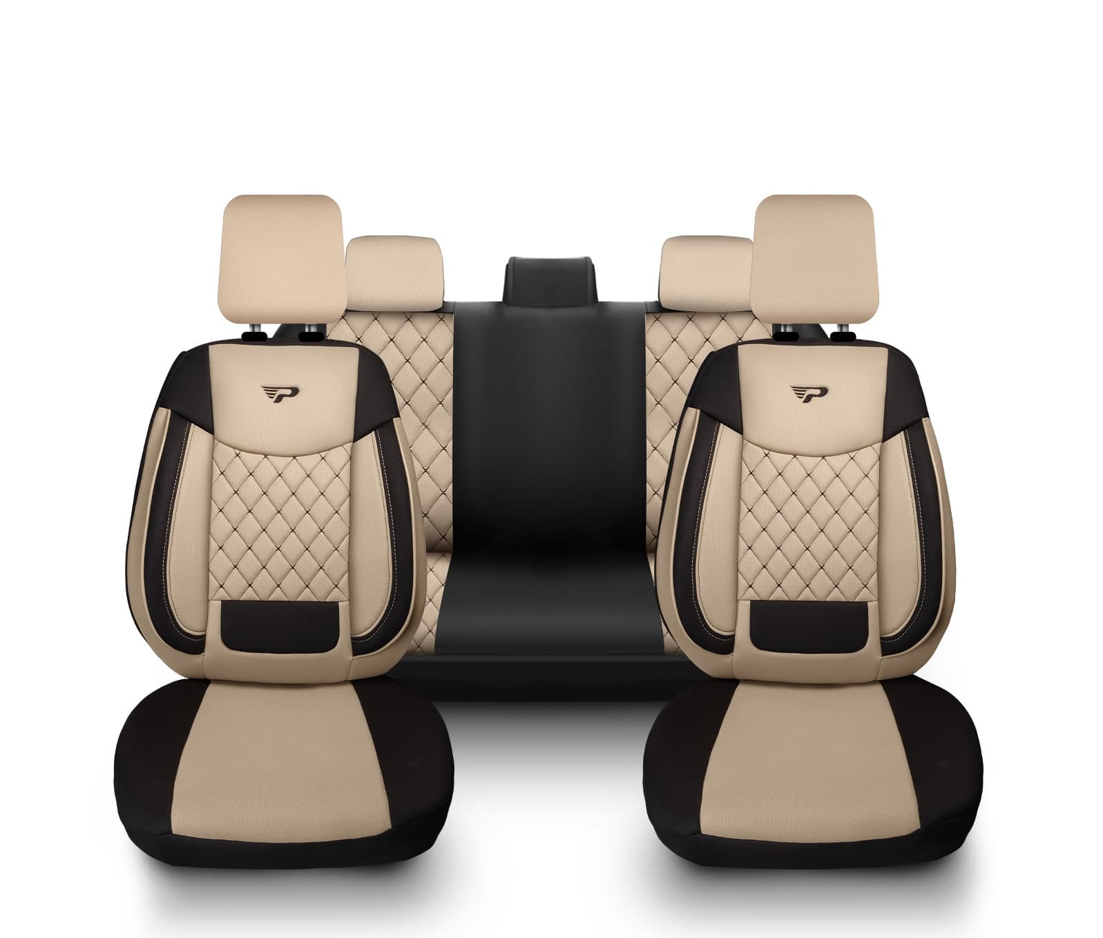 Set completo di coprisedili BRUSEL beige-nero