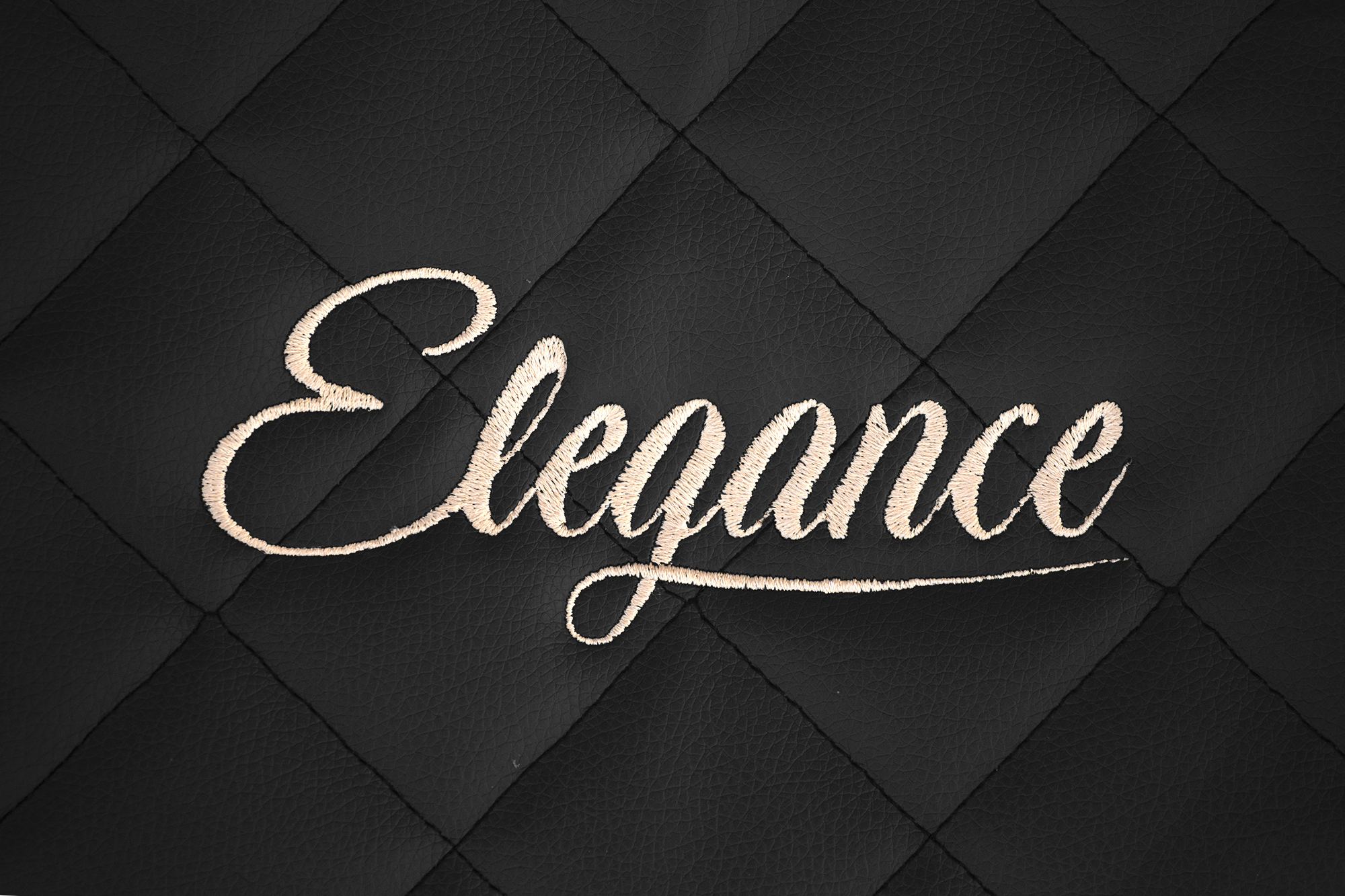 Dettaglio del ricamo Elegance: Nero