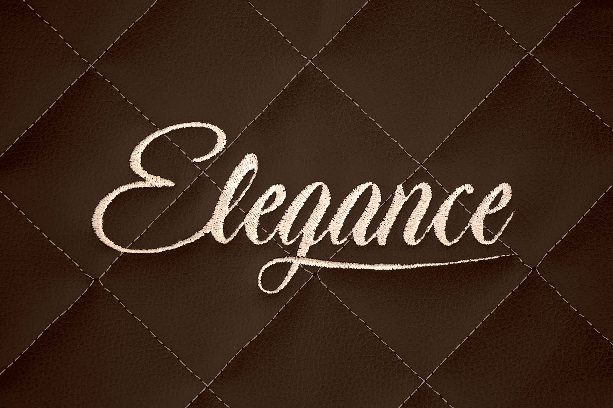 Dettaglio del ricamo Elegance: Marrone
