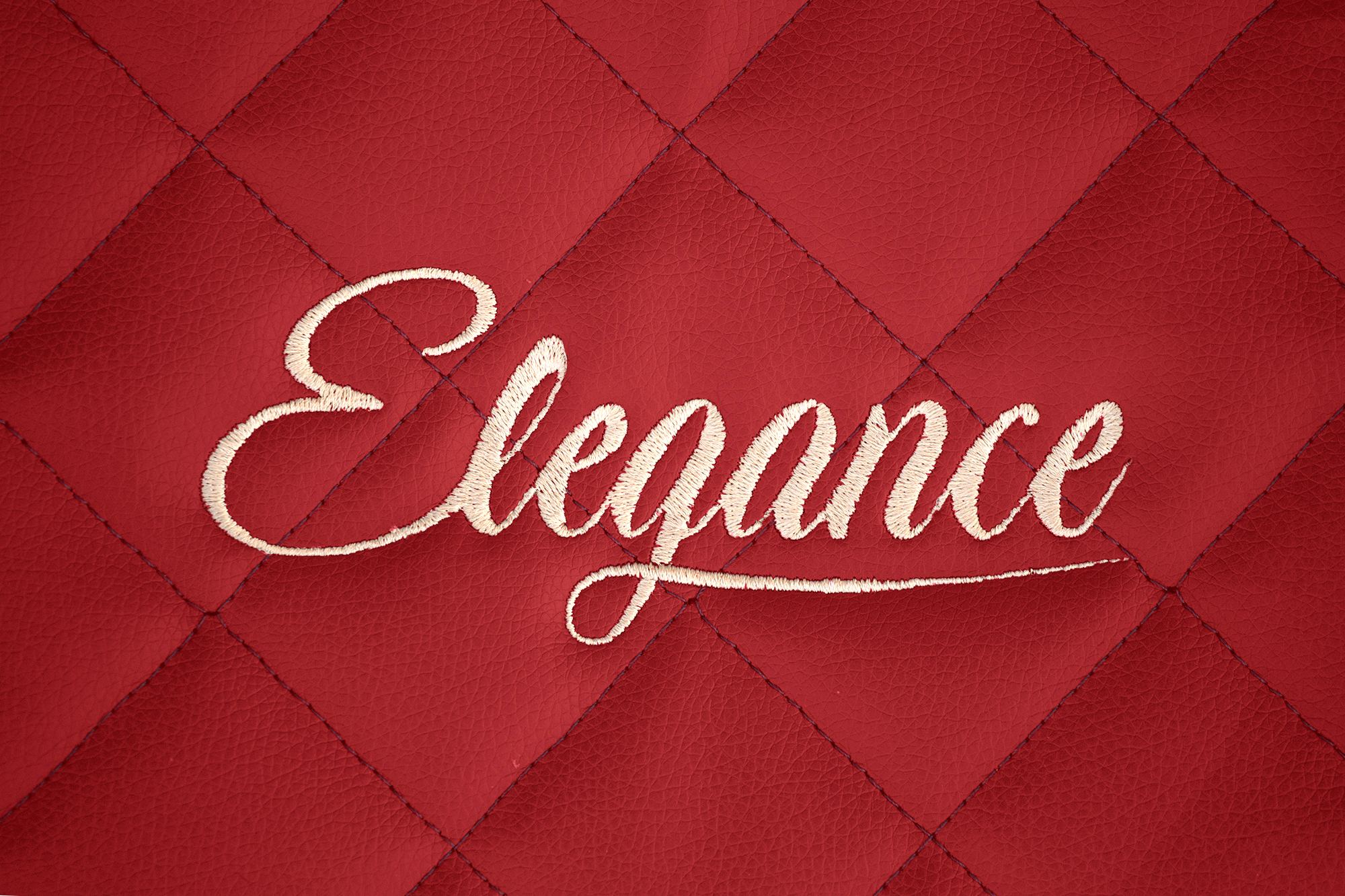 Dettaglio del ricamo Elegance: Rosso